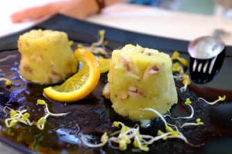 appetizer of octopus and potato